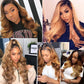 3 Bundles 1B/27 Color With Closure Ombre Straight Hair Weaves With Remy Human Hair Closure