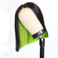 TIKTOK USA New Blunt Cut Bob Peekaboo Green Colored Transparent 4x4 13X4 Lace Frontal Human Hair Bob Wigs