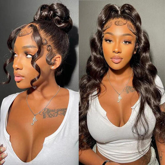 Megalook 360 Lace Frontal Wig Brazilian Body Wave Virgin Human Hair Wigs Breathable Lace Wig