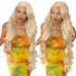 Deep Part 5x5 Lace Glueless Lace Closure Wig Honey Blonde 613 Color Body Wave