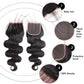 High Quality 12A Grade Virgin Brazilian Hair Body Wave Human Hair 4 Bundles with 4x4 Transparent Lace Closure