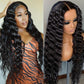 Megalook 5x5 Hd Lace loose Deep Wave Wig Natural Human Hair Lace Closure Wigs Preplucked 180% Density