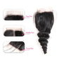 Megalook Loose Wave Hair 4 Bundles With 4x4 Transparent Lace Closure Free Shipping