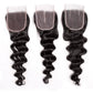 Megalook 12A Virgin Brazilian Hair Loose Deep Wave Hair 4 Bundles with 4x4 Transparent Lace Closure