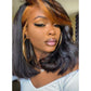 Megalook 13x4 Short Cut Highlight Wig Ombre Brown Honey Blonde 210% Density Lace Front Wig Pre-Plucked