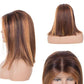 Short Bob Piano Color 13*4 Lace Front Wig 8”-14" Human Hair Wigs 180% Density