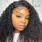 Megalook 13X6 Lace Front Wig Kinky Curly Human Wig For Women Black