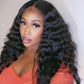 Megalook Loose Deep 13X4 HD Transparent Lace Front Wigs 180% Density Wig