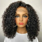 New 5X5 HD Lace Blunt Cut Bob Side Part Curly Closure Wig Skin Melted