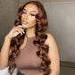 tiktok Super Sale Loose Wave Chestnut Dark Brown Color 13×4 5x5 4x4 Lace Frontal/Closure Wig Human Virgin Hair Wig