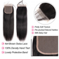 Buy 3 pcs Straight Hair Bundles Get 1 Free Closure (Free Part) 100% Brazilian Natural Human Hair Weaves