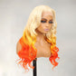 New Arrival Ombre Colored Honey Blonde 613 With Orange Color Wigs 13x4 Transparent Lace Front Human Hair Wigs