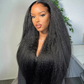 Megalook 12A Grade Human Hair Yaki Straight Bundles With Closure Brazilian Remy Human Hair 3 Bundles With Swiss Lace Closure Natural Black