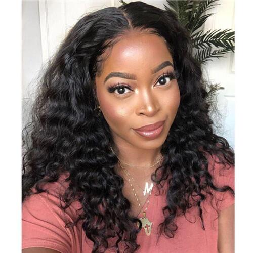 Megalook 5x5 Lace Closure Human Hair Wigs Loose Wave Curly Lace Wigs ...