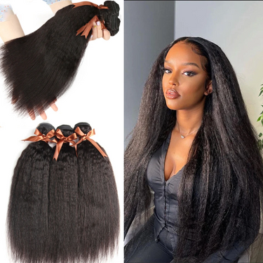 Megalook 10A Unprocessed Human Hair Yaki Straight Weave 3 Bundles Deal Megalook Hair