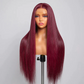 TIKTOK 4x4/13x4 Transparent Lace Front/Closure Wigs 99J Burgundy Human Hair Wigs For Black Women