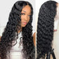 Megalook 10-32inch Water Wave Human Hair Lace Closure Wig 5x5 Lace Closure Wigs