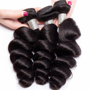 Megalook 10A Loose Wave Bundles Brazilian Hair Weave Extensions 3 Pcs Remy Human Hair Wefts