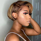 Megalook Highlight Piano Color Pixie Cut Human Hair Wig T Part Wig | 13x4 13x6 Lace Frontal Wig