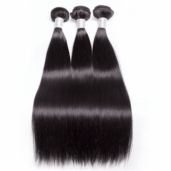 Megalook 10A 3Bundles Straight Hair Brazilian Human Hair Bundles Remy Hair Weave Extensions
