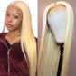 Megalook 13x4 Lace Front Wig honey Blonde 613 Wig Can Dye to Pink Blue Purple Silver Ginger Orange