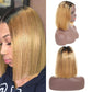 Megalook Bob Wigs 4x4 Lace Wigs T1B/27 Straight 100% Virgin Human Hair Wigs