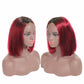 Megalook Bob Wigs 4x4 Lace Wigs 99j Straight 100% Virgin Human Hair Wigs