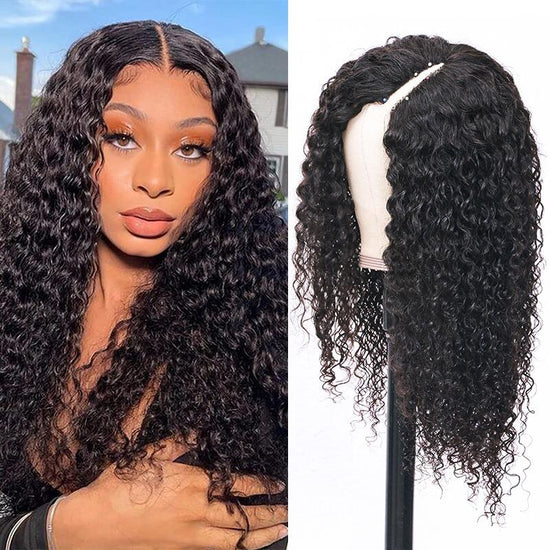 {Facebook Fans Exclusive Service} V Part Wig Deep Curly No Leave Out No Lace No Glue Wear and Go