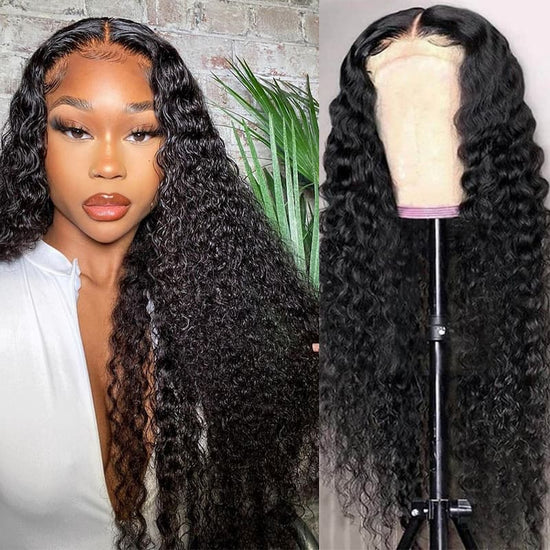 Undetectable Transparent 13X6 Lace Front Wigs Deep Wave /Loose Wave Curly Wigs Black Wigs