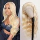 Megalook 13x4 Lace Front Wigs Honey Blonde 613 Body Wave Human Hair Wig