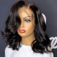 Megalook Transparent Lace Front Bob Wig 14 Inch HD Lace Bob Wig 180% Density Full Texture