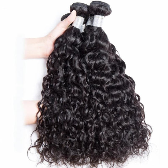 Megalook 10A Water Wave Virgin Hair 3Bundles Brazilian Human Hair Extension 10-30 inches