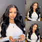 Megalook 4x4 Lace Closure Wig 180% Density Human Hair Wigs Transparent lace Pre-Plucked With Baby Hair