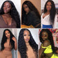 T Part Wig Water Wave Lace Front Wigs Human Hair Wig for Black Women