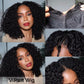 Megalook Kinky Curly Thin Part Wig V Part Human Hair Wigs No Glue For Women No Leave Out