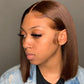 T PART LACE FRONT BOB WIG SILKY STRAIGHT Chestnut 
