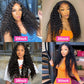 Transparent Loose Deep Wave Wig 4X4 Lace Closure Wig Curly Human Hair Wigs