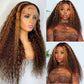 TIKTOK USA ONLY Highlight Piano Color Wig Transparent Lace Closure 4x4 Deep Wave Human Hair Wig