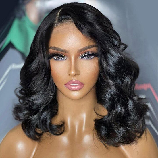 Undetectable 5x5 13x4 Glueless Hd Lace Wig New High Density Elegant Natural Black Wavy Wigs