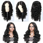 Megalook 210% Density V Part Wig Free Part Thin Part Wig Body Wave Human Hair Wigs Can Part Anyway Upgrade U part Wig Without Leave out