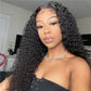 Megalook Thick Lace Closure Wigs Jerry Curly 4x4 Closure Wig Natural Hairlines 210% Density