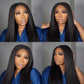 210% Density V Part Wig Free Part Thin Part Wig Straight Human Hair Wig Upgrade U part Wig Without Leave out