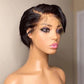 Megalook Straight Pixie Cut Wig T part Lace 13x4 Lace Front Human Hair Wigs Preplucked for Black Women Brazilian Bob Wig