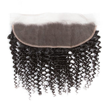 Kinky Curly 5x5/13x6/13x4 Transparent Lace Frontal Closure Brazilian Virgin Hair Ear to Ear Frontal Free Part