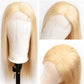Megalook 4x4 Lace Closure Wigs 613 Blonde Straight Brazilian Human Hair Lace Wigs