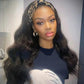 {Super Deal } 22inch Headband Body/Straight Human Hair Wigs Non-Lace Front Wigs Easy Wear and Go(No Code Available)