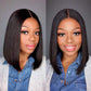 Comb Sale $99.99 T part Lace Frontal Human Hair Straight plus Water Wave Bob Wig