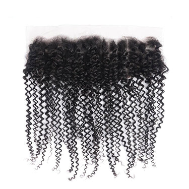 Kinky Curly 5x5/13x6/13x4 Transparent Lace Frontal Closure Brazilian Virgin Hair Ear to Ear Frontal Free Part