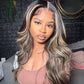 13x6 Hd Transparent LaceFront Highlight Balayage Wig Upgrade 210% Density 22inch-32inch Human Hair Wigs