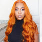 $98.9 Ombre Highlight Human Hair Transparent 4X4 Lace Closure Wigs Brazilian Virgin Hair